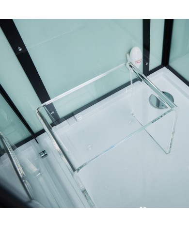 Гідромасажний паровий бокс GOLSTON G-U693B чорний 1450х950х2230 мм лівосторонній