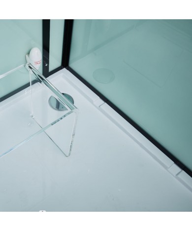 Гідромасажний паровий бокс GOLSTON G-U693B чорний 1450х950х2230 мм правосторонній