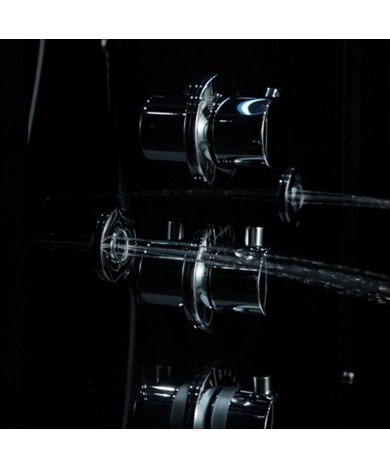 Гідромасажний паровий бокс GOLSTON G-U693BB чорний 1450х950х2230 мм правосторонній