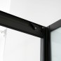 Душовий бокс DUSEL GLARE Black Matt 900x900x2100 скло прозоре, без даху