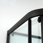 Душовий бокс DUSEL GLARE Black Matt 900x900x2100 скло прозоре, без даху