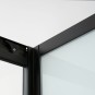 Душовий бокс DUSEL GLARE Black Matt 900x900x2100 скло прозоре, без даху