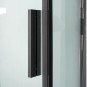 Душовий бокс DUSEL GLARE Black Matt 900x900x2100 скло прозоре, без даху
