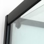 Душовий бокс DUSEL GLARE Black Matt 900x900x2100 скло прозоре, без даху