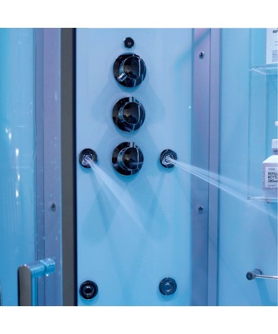 Гідромасажний паровий бокс GOLSTON G-U693 сатин 1450х950х2230 мм правосторонній