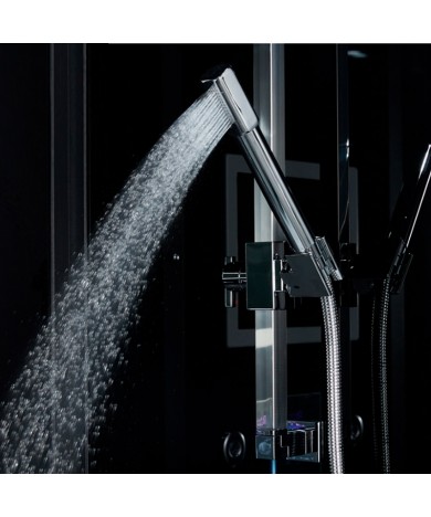 Гідромасажний паровий бокс GOLSTON G-U693BB чорний 1450х950х2230 мм правосторонній