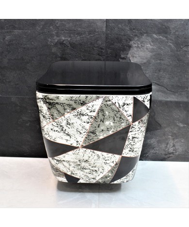 Унітаз DUSEL CUBIS ART підвісний DWHT10201030ART з сидінням Soft Close дюропласт 