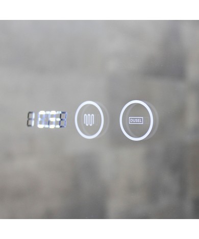 Дзеркало DUSEL LED DE-M0065D Silver 65смх80см сенсорне включення + підігрів+ годинник/темп