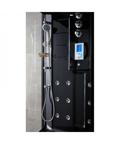 Гідромасажний бокс із сауною GOLSTON G-U882 правосторонній, чорний 2200х1200х2200 мм